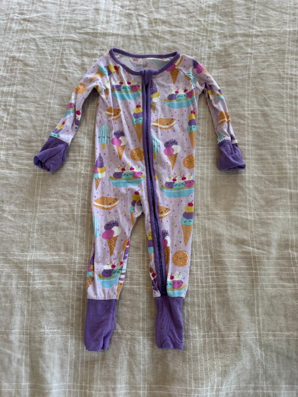 Little Sleepies Wildberry Ice Cream Social Pajama Zippy
